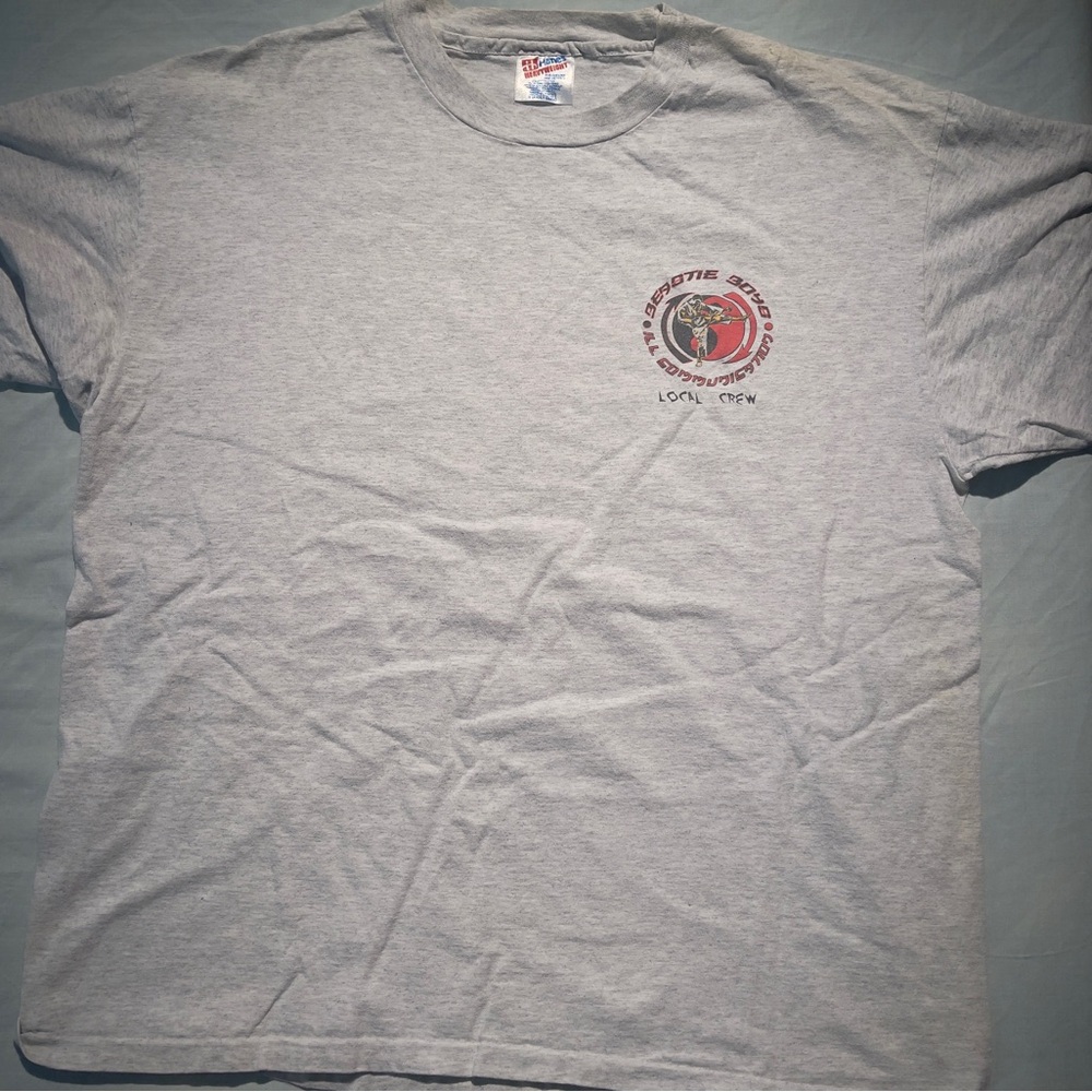 Gray Beastie Boys local crew 1995 tourT-Shirt